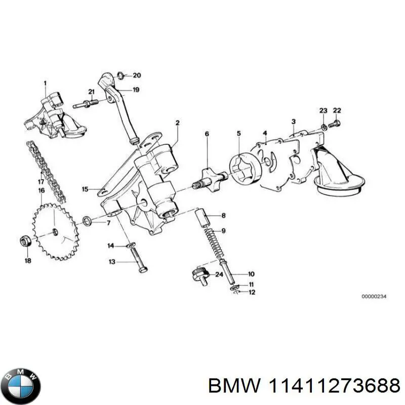 Купити 11411273688 BMW Шестерня маслянного насосу