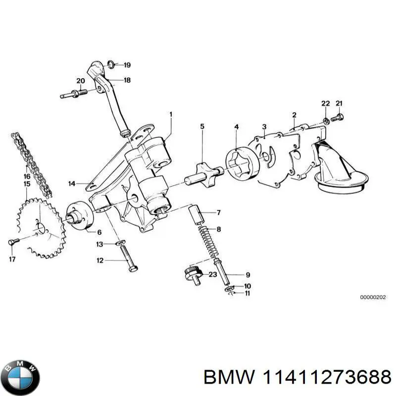 11411273688 BMW Шестерня масляного насоса