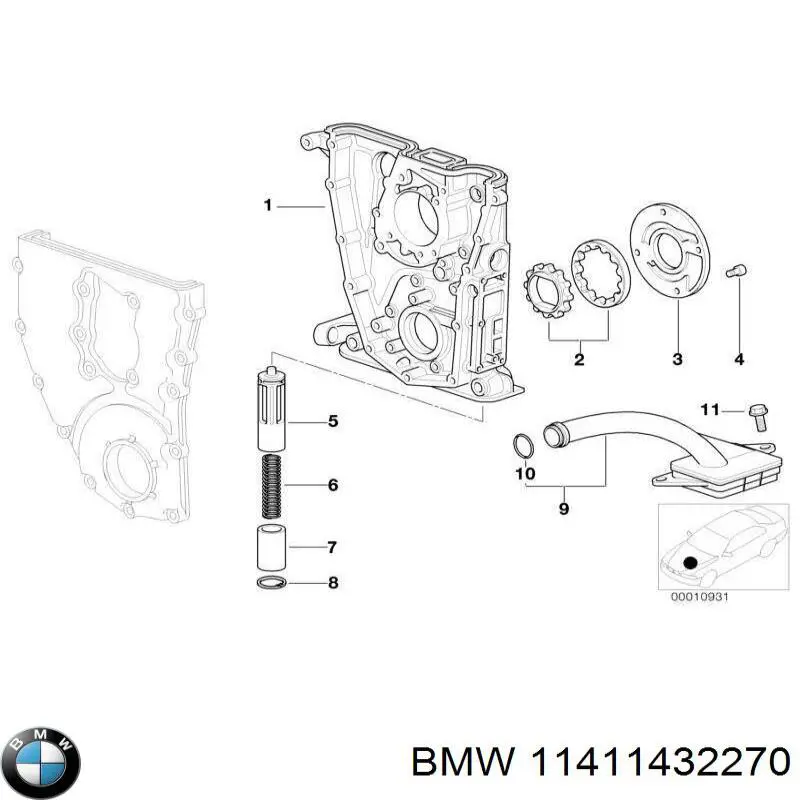 11411432270 BMW Повітрозабірник повітряного фільтра