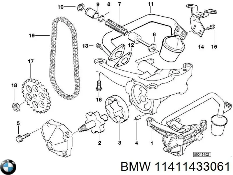 Помпа масляна BMW 11411433061 ціна, від 738.60 USD