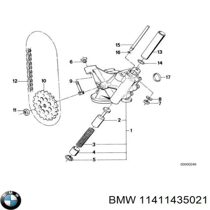 Ланцюг ГРМ, розподілвала 11411435021 BMW