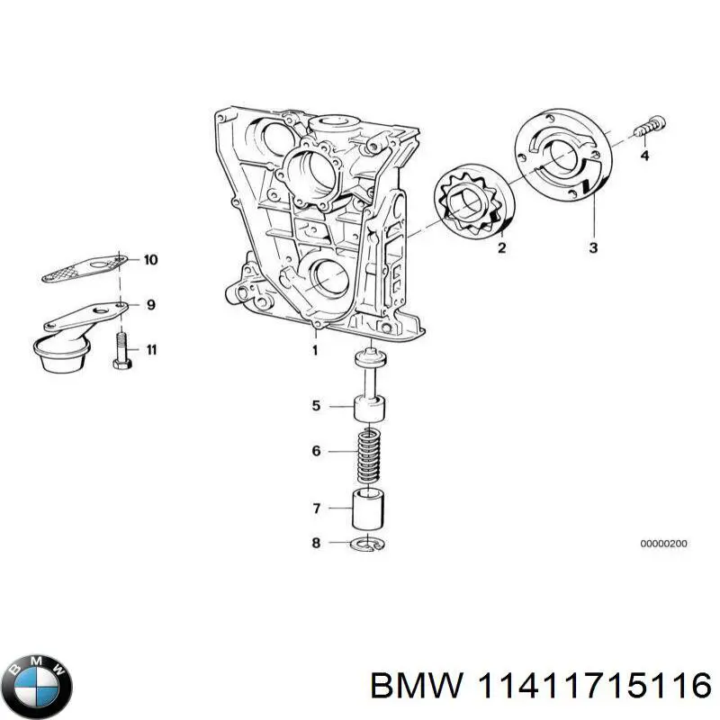 11411715116 BMW Прокладка кронштейна маслянного фільтра