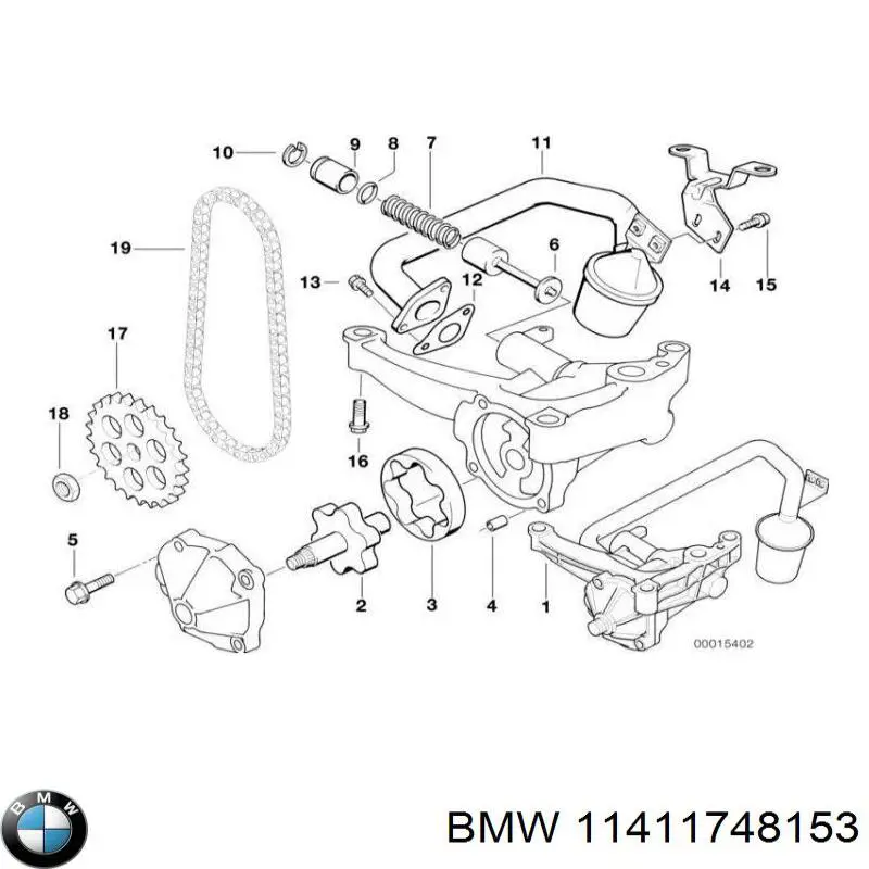11411748153 BMW Масляний насос двигуна