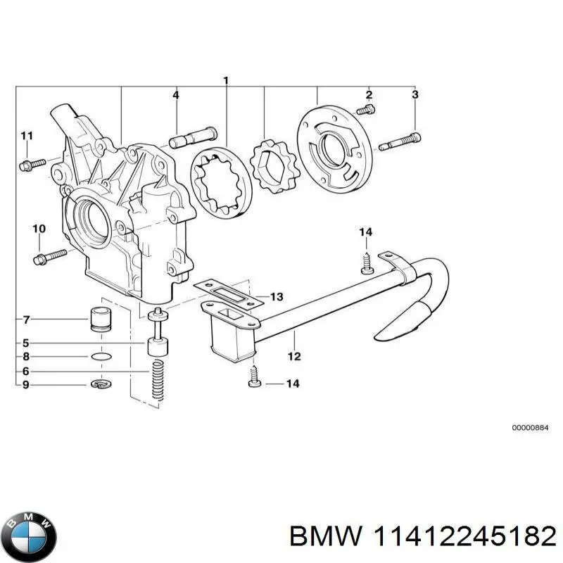 11412245182 BMW Масляний насос двигуна