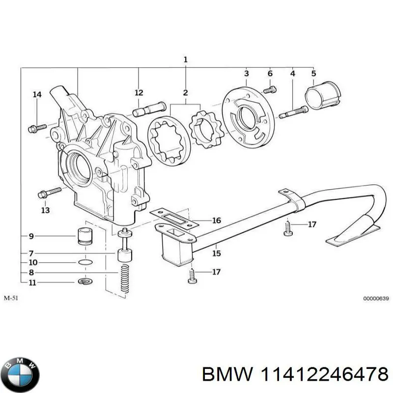 11412246478 BMW Масляний насос двигуна
