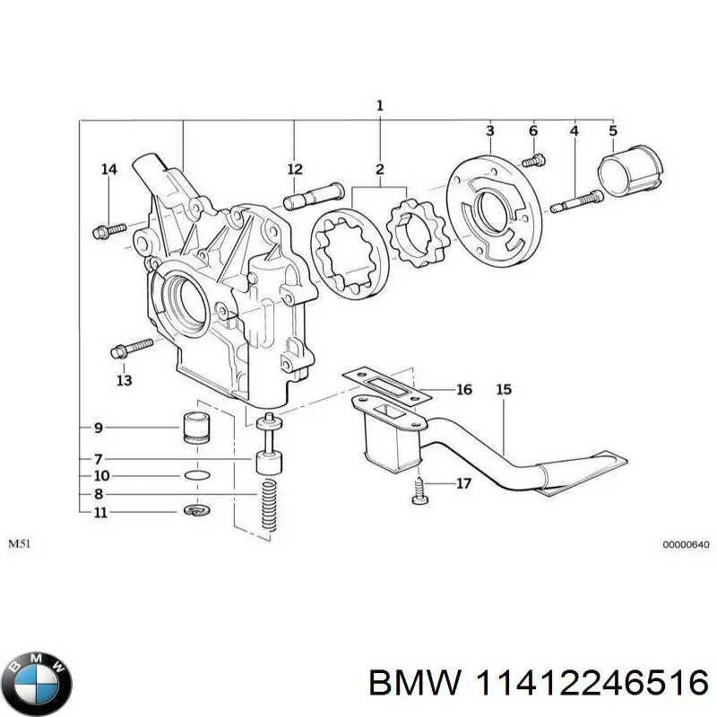 11412246516 BMW Масляний насос двигуна