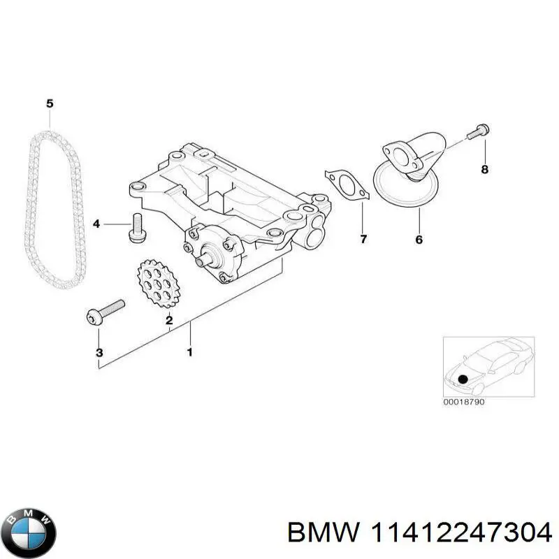 Купити 11412247304 BMW Шестерня приводу масляного насосу