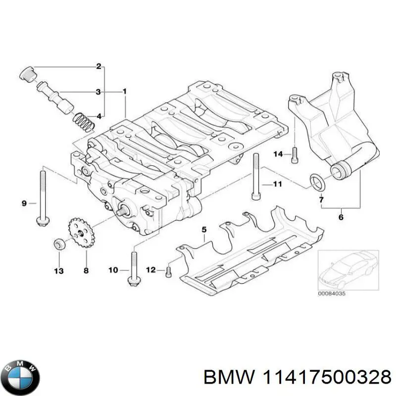 11417500328 BMW шланг гпк, низького тиску, від бачка до насосу