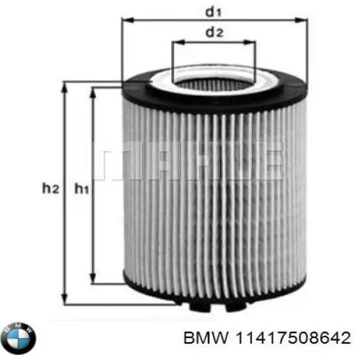 Масляний фільтр двигуна BMW 11417508642 ціна, від 6.47 USD