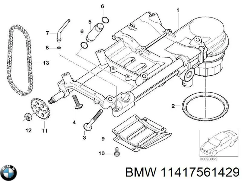 Помпа масляна BMW 11417534051 ціна, від 56.69 USD