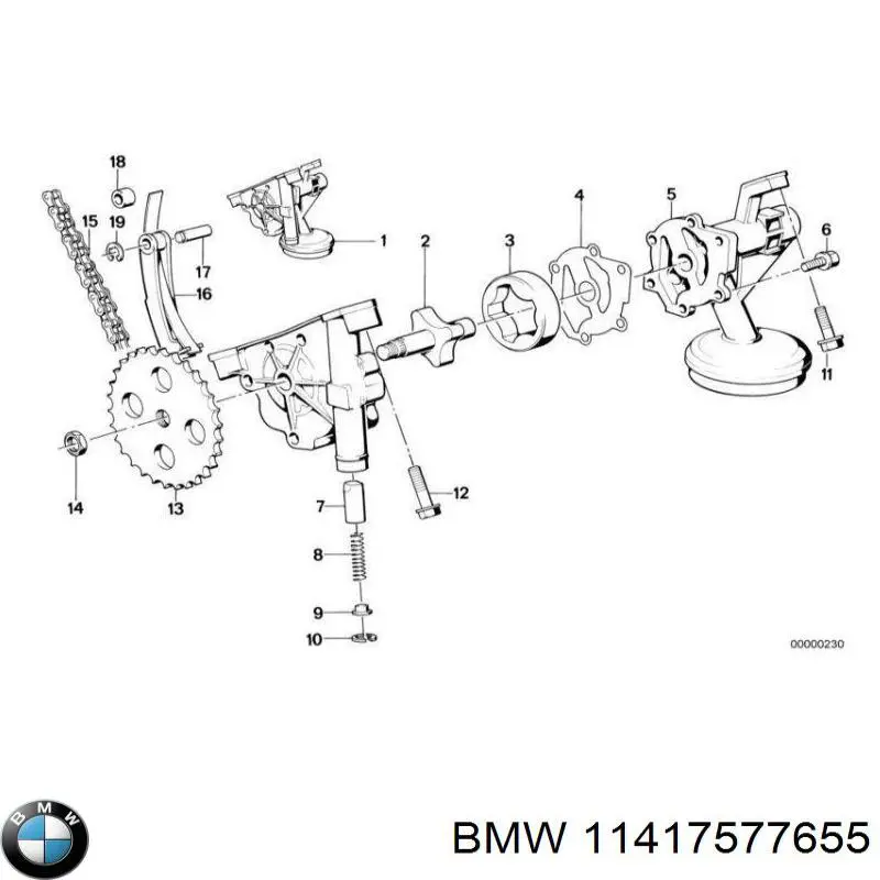 Ланцюг масло насоса BMW 11417577655 ціна, від 15.08 USD