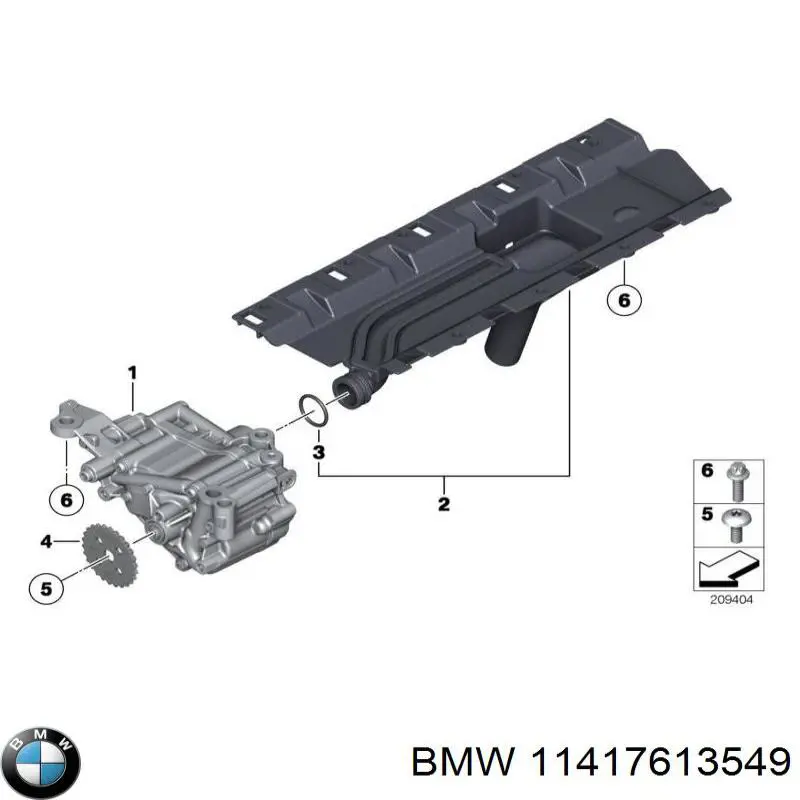 Насос масляний 11417613549 BMW