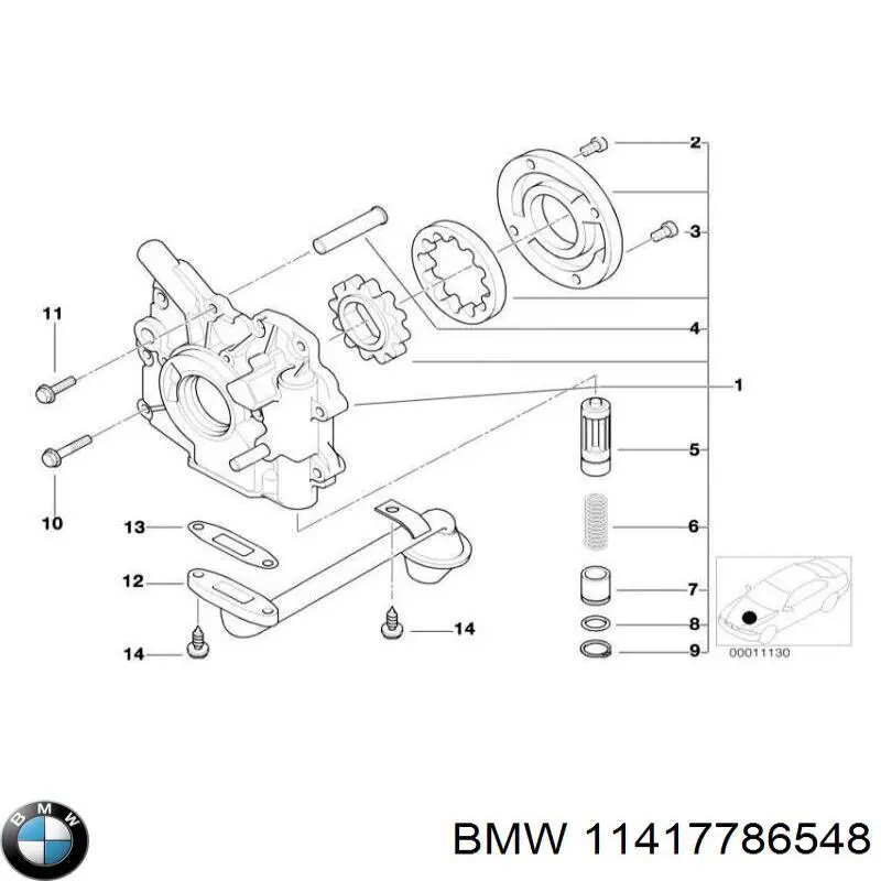 Помпа масляна BMW 11417786548 ціна, від 126.77 USD