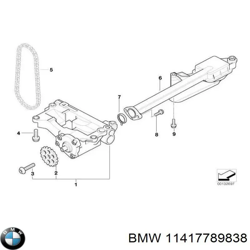 Насос масляний на BMW 5 (E39)