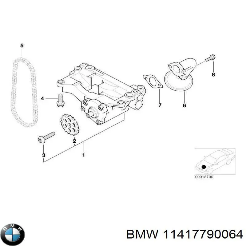  Прокладка масляного насосу BMW 3 