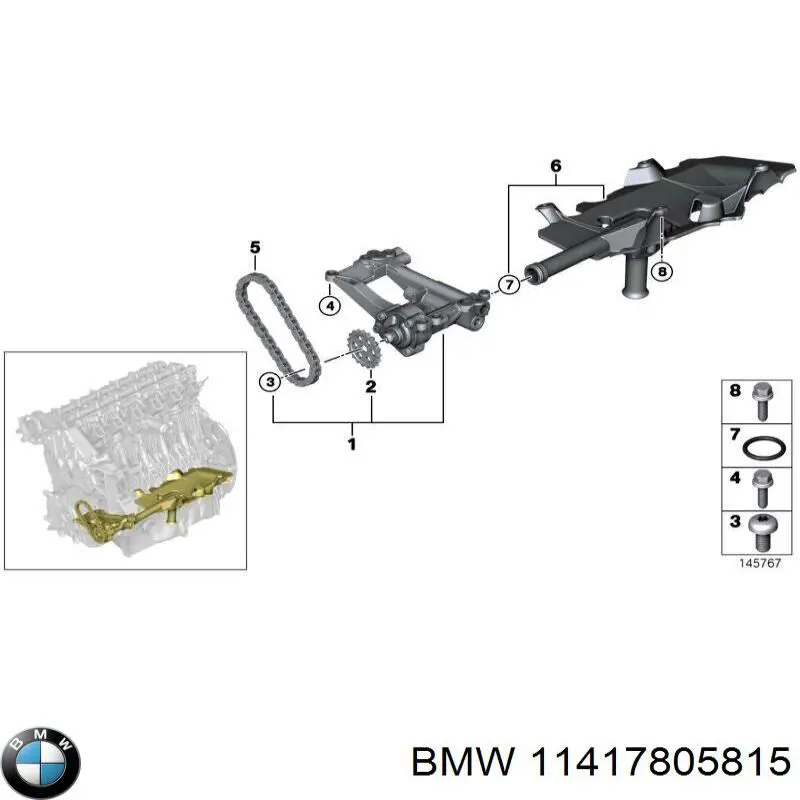 Насос масляний 11417805815 BMW