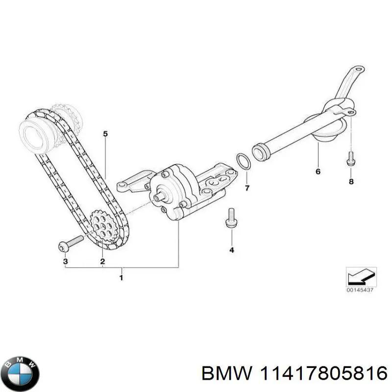 Помпа масляна BMW 11417805816 ціна, від 534.57 USD