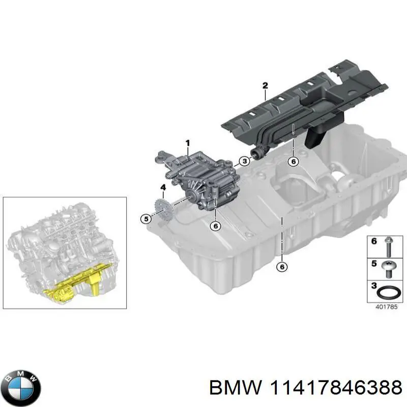 Помпа масляна BMW 11418011851 ціна, від 300.81 USD