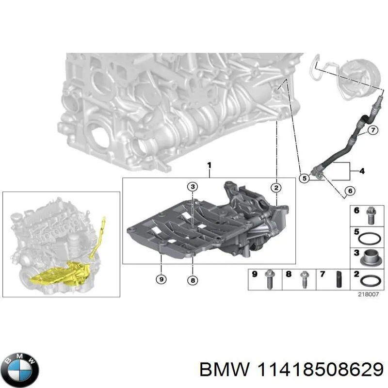 Помпа масляна BMW 11418508629 ціна, від 322.55 USD
