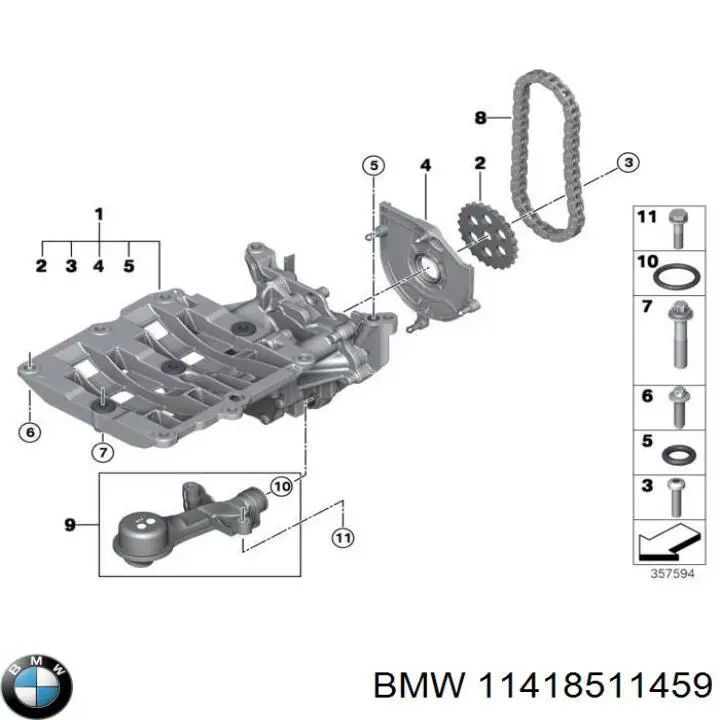 Купити 11418511459 BMW Насос маслозакачуючий