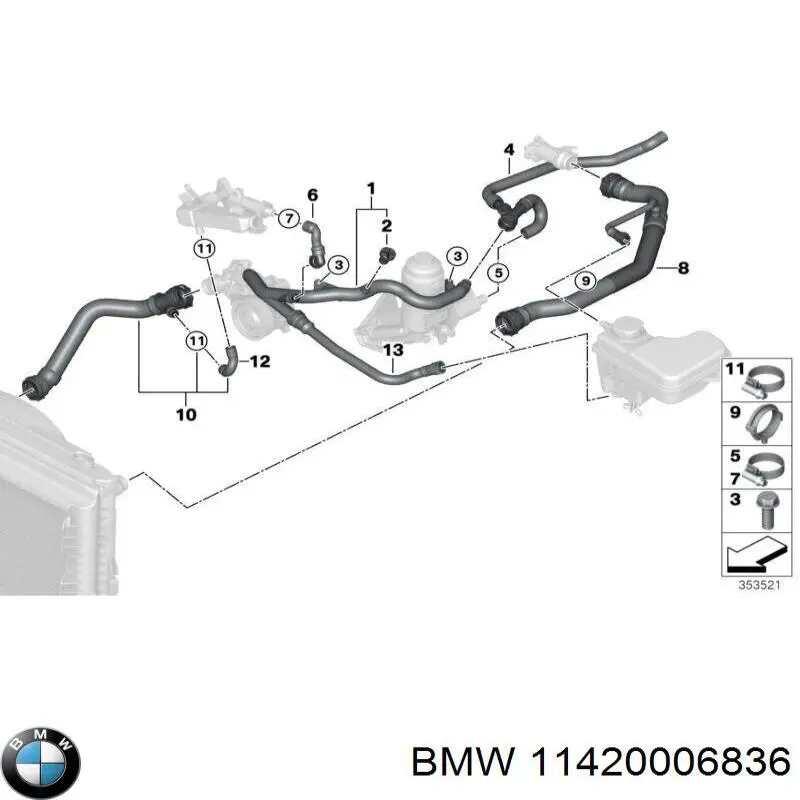 Прокладка кришки горловини, маслозаливної BMW 11420006836 ціна, від 9.83 USD