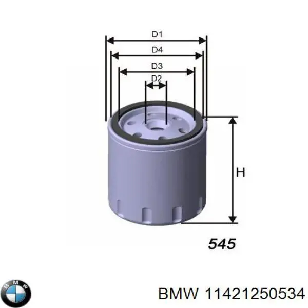 Купити 11421250534 BMW Фільтр очищення масла відцентровий
