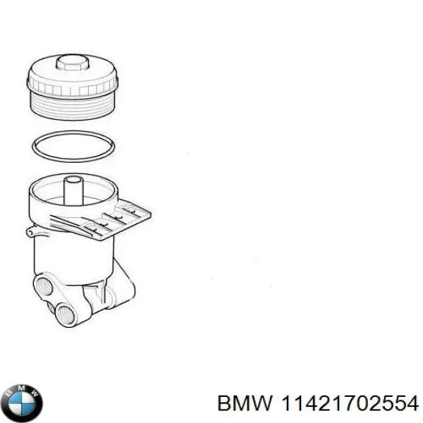 Купити 11421702554 BMW Шланг (патрубок) охолодження масляного теплообмінника, подача