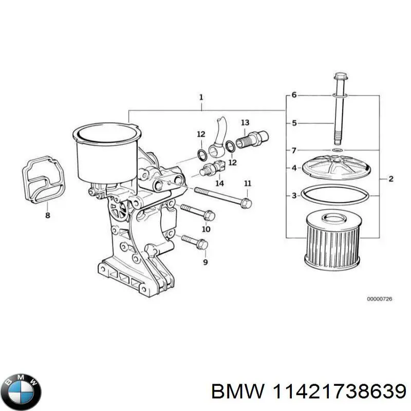  Корпус масляного фільтра BMW 5 