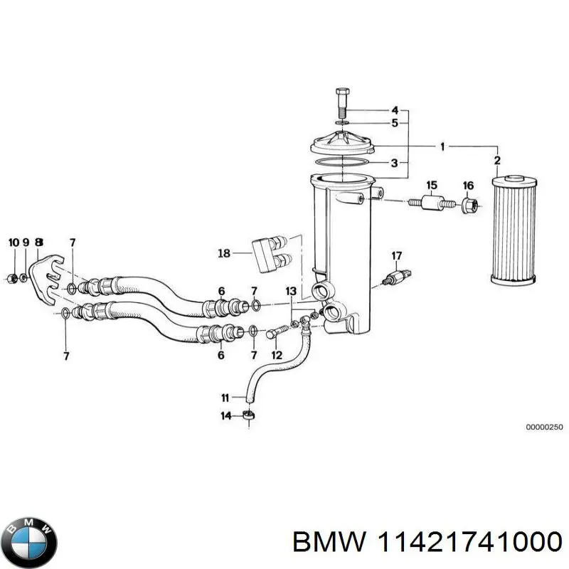 Купити 1741000 BMW Прокладка адаптера маслянного фільтра