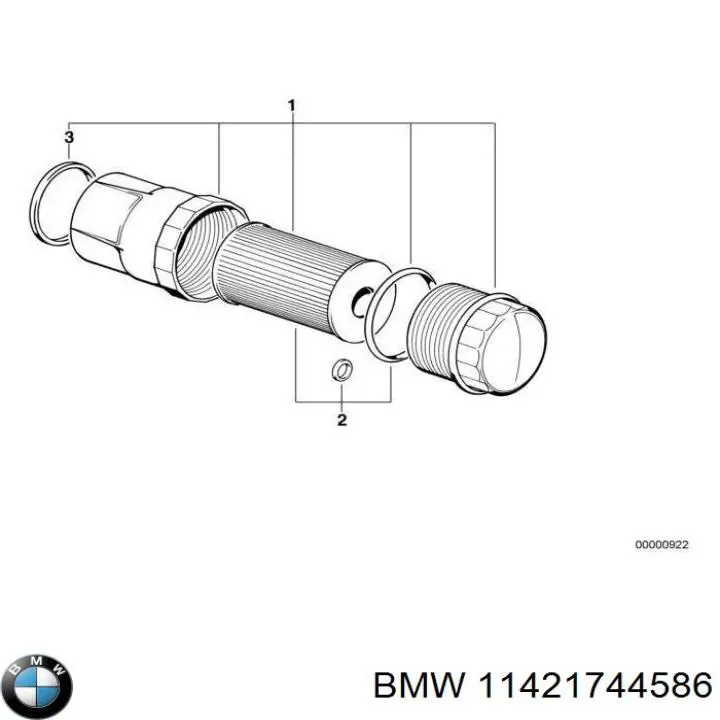 11421744586 BMW фільтр масляний