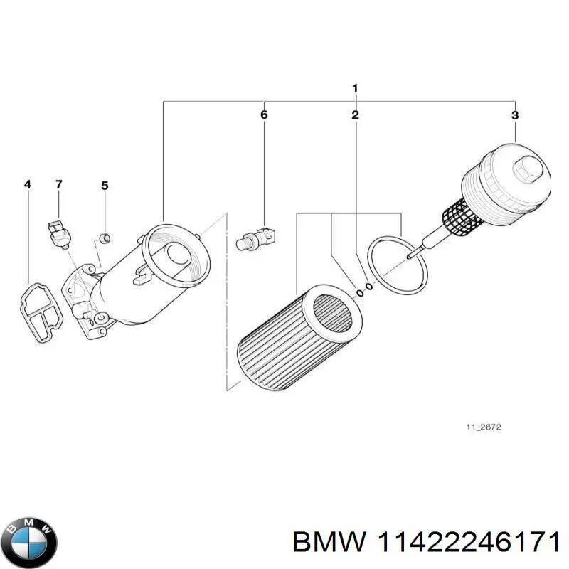 Кришка масляного фільтра BMW 11422246171 ціна, від 17.22 USD