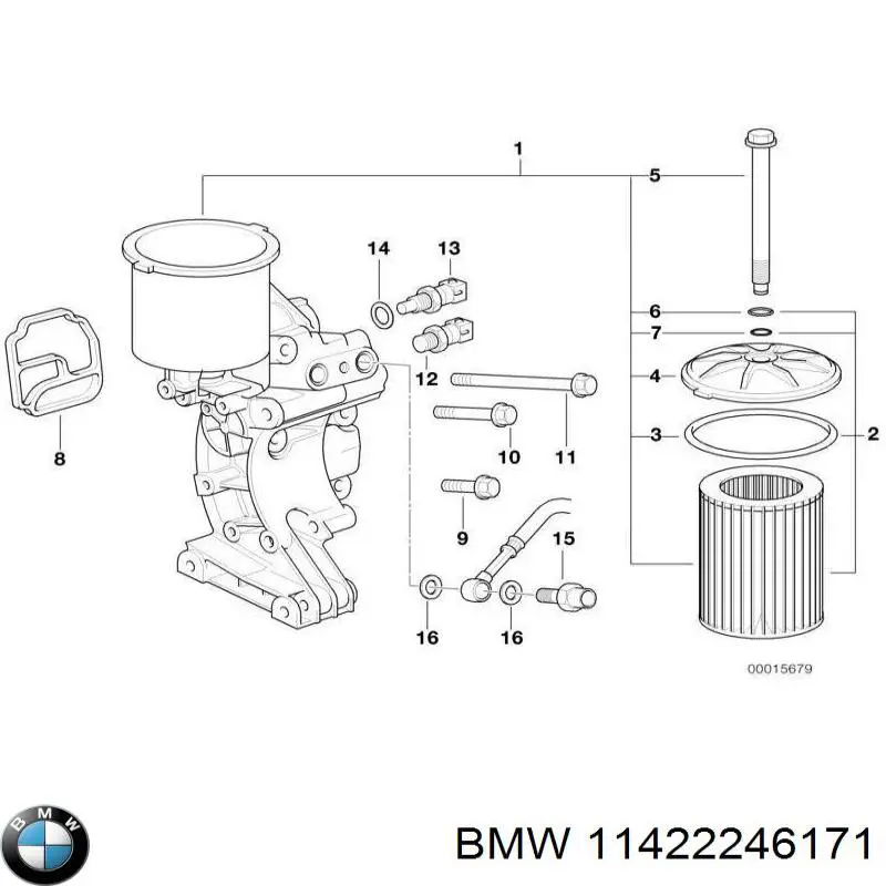 11422246171 BMW Кришка масляного фільтра