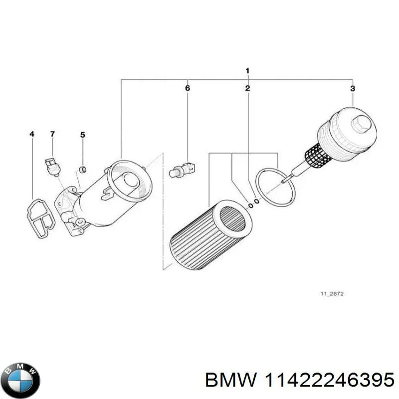 Корпус масляного фільтра BMW 11422246395 ціна, від 9.88 USD