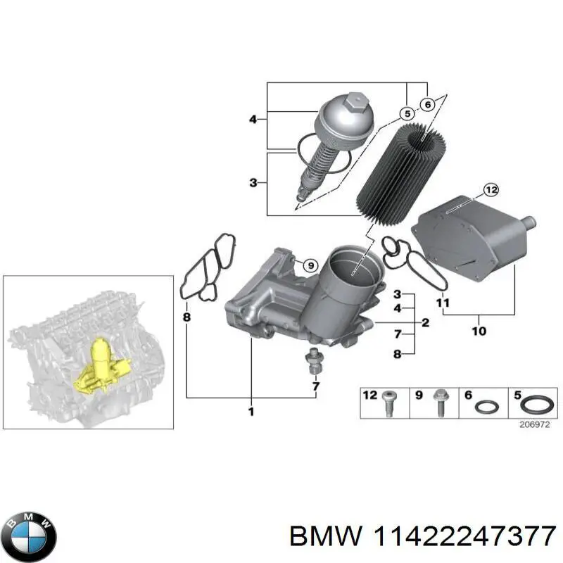  Корпус масляного фільтра BMW 5 