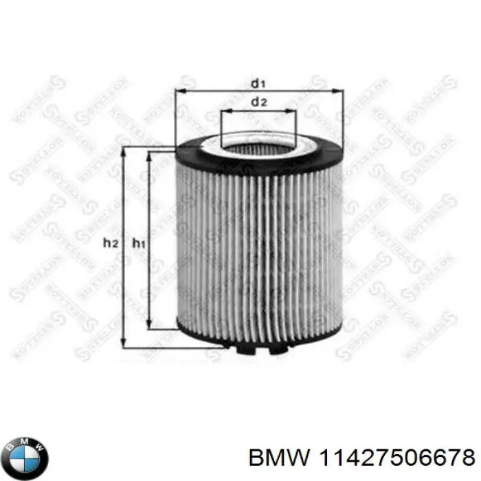 Масляний фільтр двигуна BMW 11427506678 ціна, від 9.27 USD