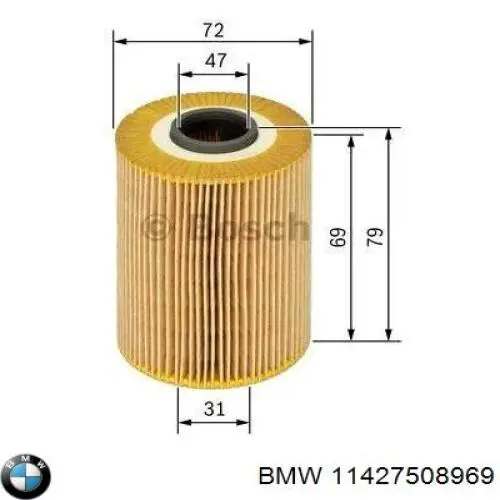 Масляний фільтр 11427508969 BMW