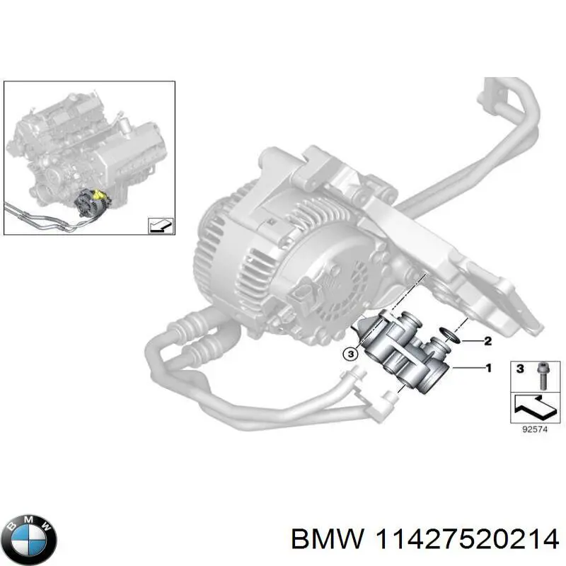 Купити 11427520214 BMW Термостат додатковий
