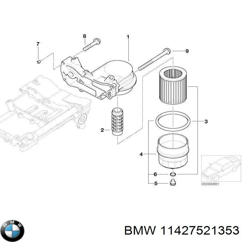 Купити 11427521353 BMW Кришка масляного фільтра