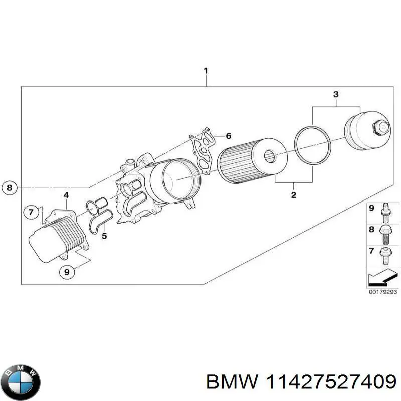11427527409 BMW прокладка радіатора масляного