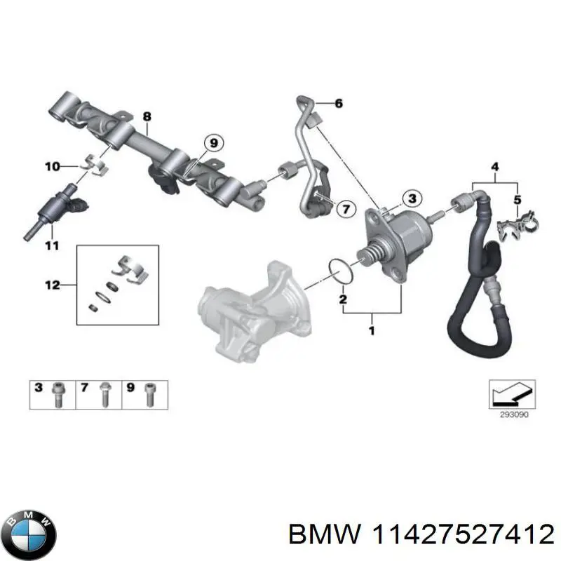 Комплект прокладок корпусу масляного фільтра BMW 11427527412 ціна, від 2.59 USD