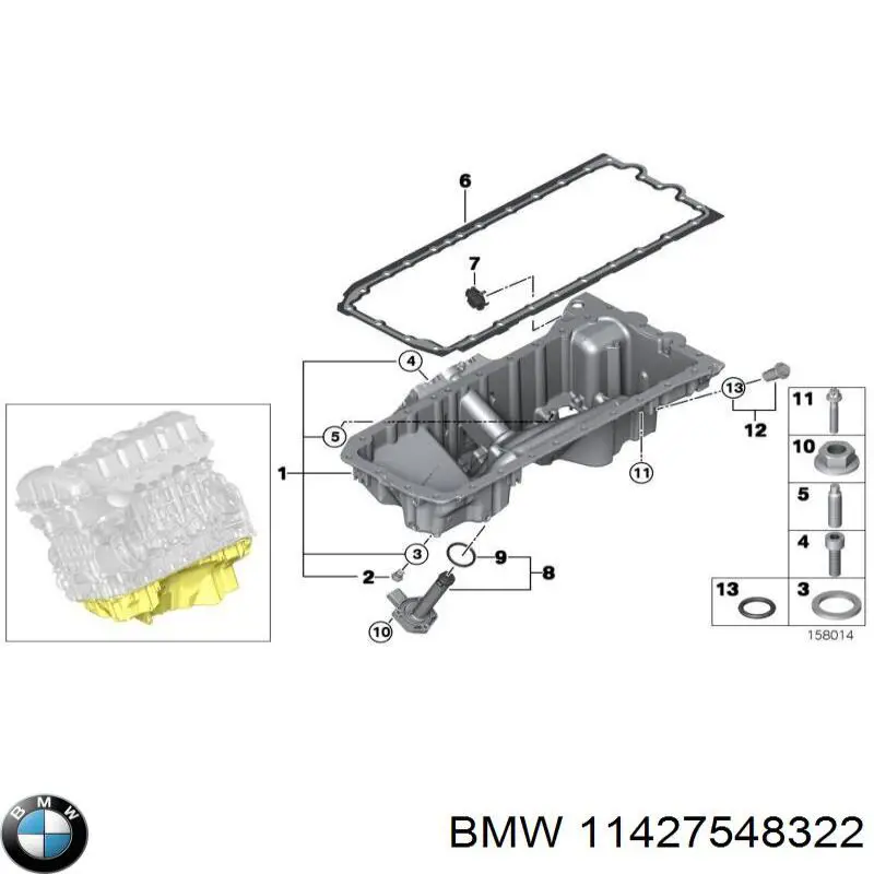 11427548322 BMW прокладка датчика положення коленвала