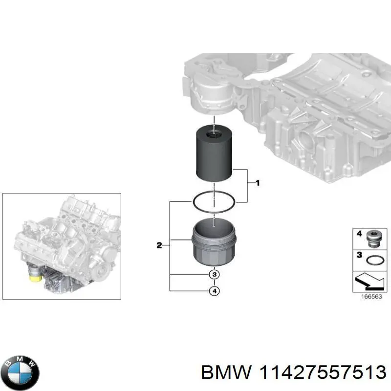 Купити 11427557513 BMW Пробка піддона двигуна
