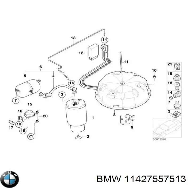 Пробка піддона двигуна 11427557513 BMW