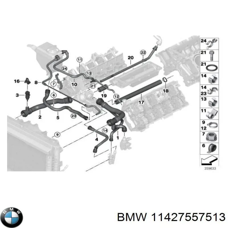 Пробка піддона двигуна BMW 11427557513 ціна, від 9.87 USD