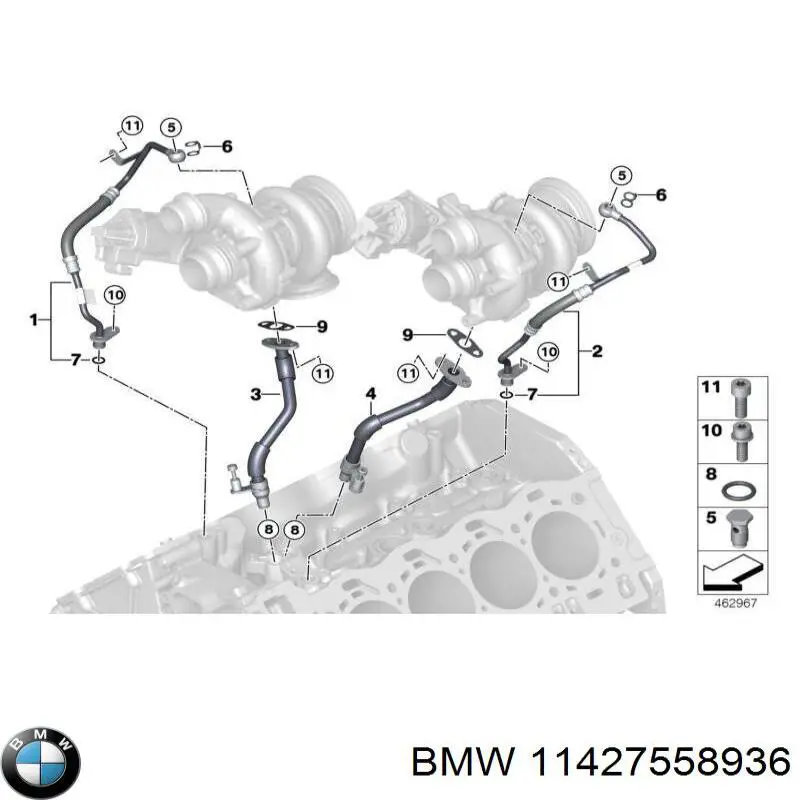 Прокладка кришки горловини, маслозаливної 11427558936 BMW