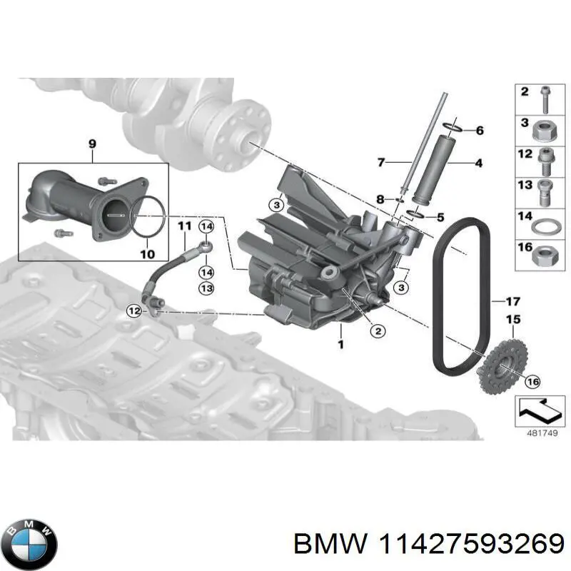 Болт 11427593269 BMW