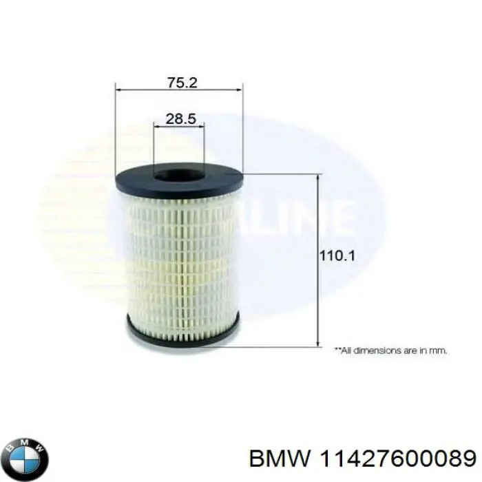 11427600089 BMW фільтр масляний