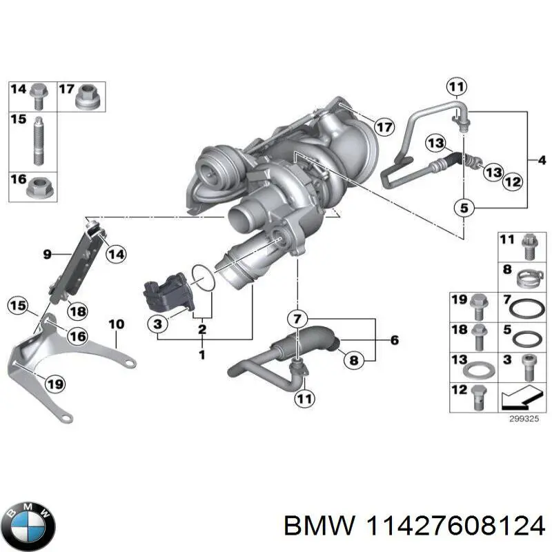 Патрубок вентиляції картера, масловіддільника 11427608124 BMW