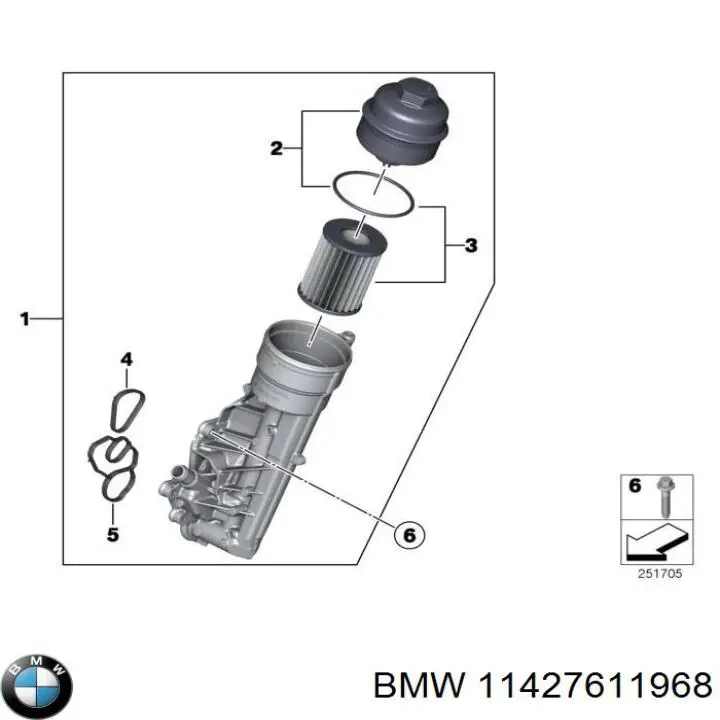 11427611968 BMW Фільтр масла