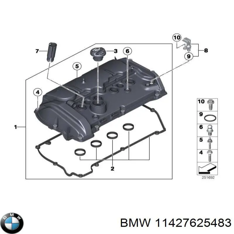 Кришка масляного фільтра 3RG 98110 ціна, від 14.24 USD
